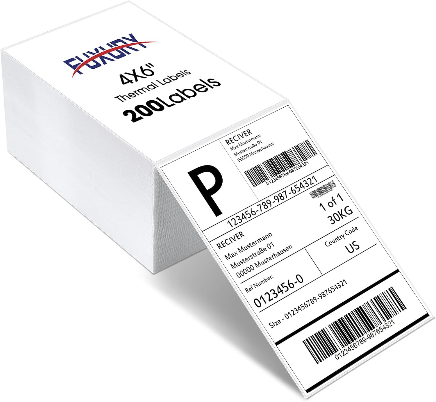 Thermal Labels 4x6 200 Labels Fanfold Direct Shipping Label | with Perforated and Strong Adhesive Mailing Stickers