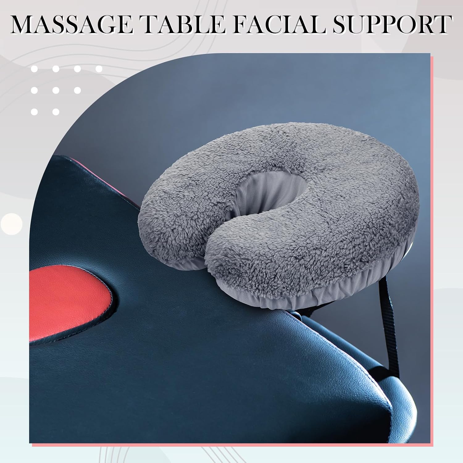 2 Pcs Massage Face Cradle Cover Fleece Massage Table Headrest Cover 14.6'' x 13'' Beauty Bed Headrest Pillow Pad