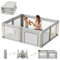 Foldable Baby Playpen with Mat, 71x59 Foldable Play Pen for Babies and Toddlers, Baby Playpen with Portable Design