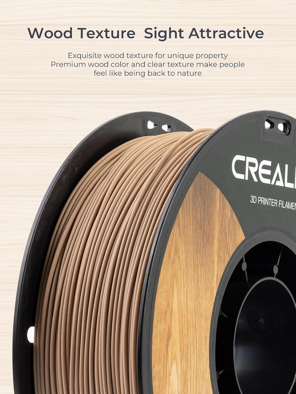 Wood Filament PLA 2kg, 3D Printer Filament 1.75 mm, Smooth Silk Texture, Toughness, 1kg(2.2lbs)/Spool Printing