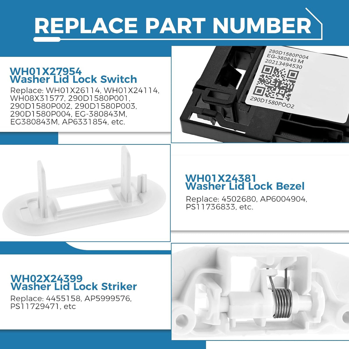 Washer Lid Lock Switch Kit for GE Hotpoint