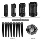 65Pcs Hair Rollers with Clips for Women,Black