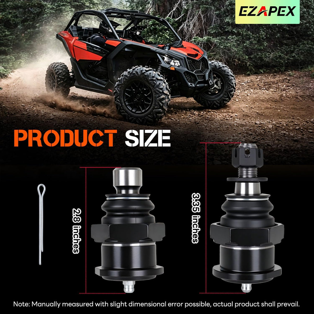 KRBJX3-PACK Upgraded Heavy Duty Replacement Ball Joint Compatible with 2017-2023 Can-Am Maverick X3