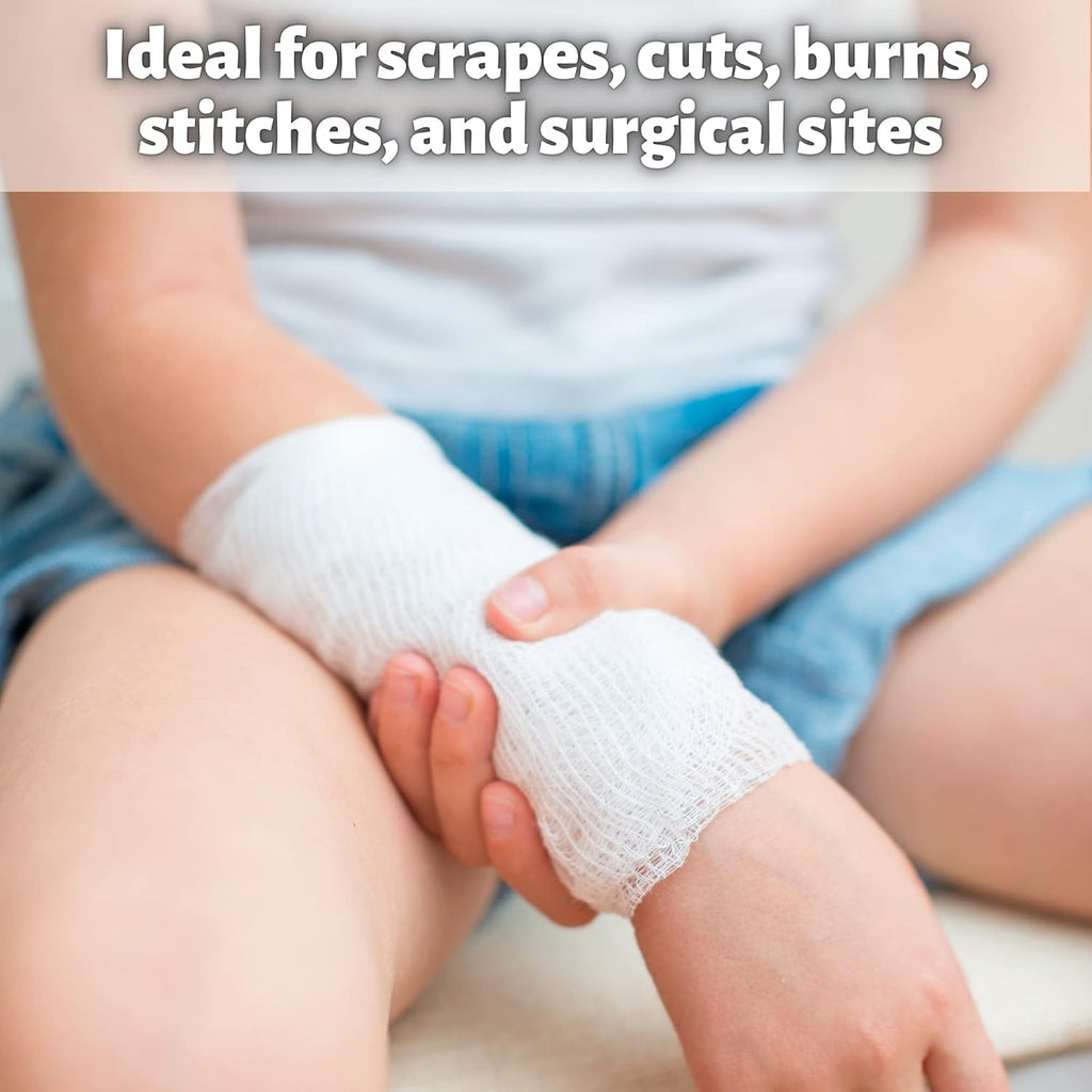 Sterile Kerlix Krinkle Gauze Rolls 4.5x4.1 yd 6-Ply Cotton, 5 Pack | Highly absorbent, wound dressing, first aid