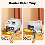 300Pcs/H Conveyor Toaster, 2200W Commercial Conveyor Belt Toaster, 110V 7-Bread Colors Select, 7 Levels Adjustable