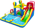 Inflatable Bounce House with Water Slide – Backyard Inflatable Water Park with 4 Sprinklers, 2 Splash Pools, Fits 5