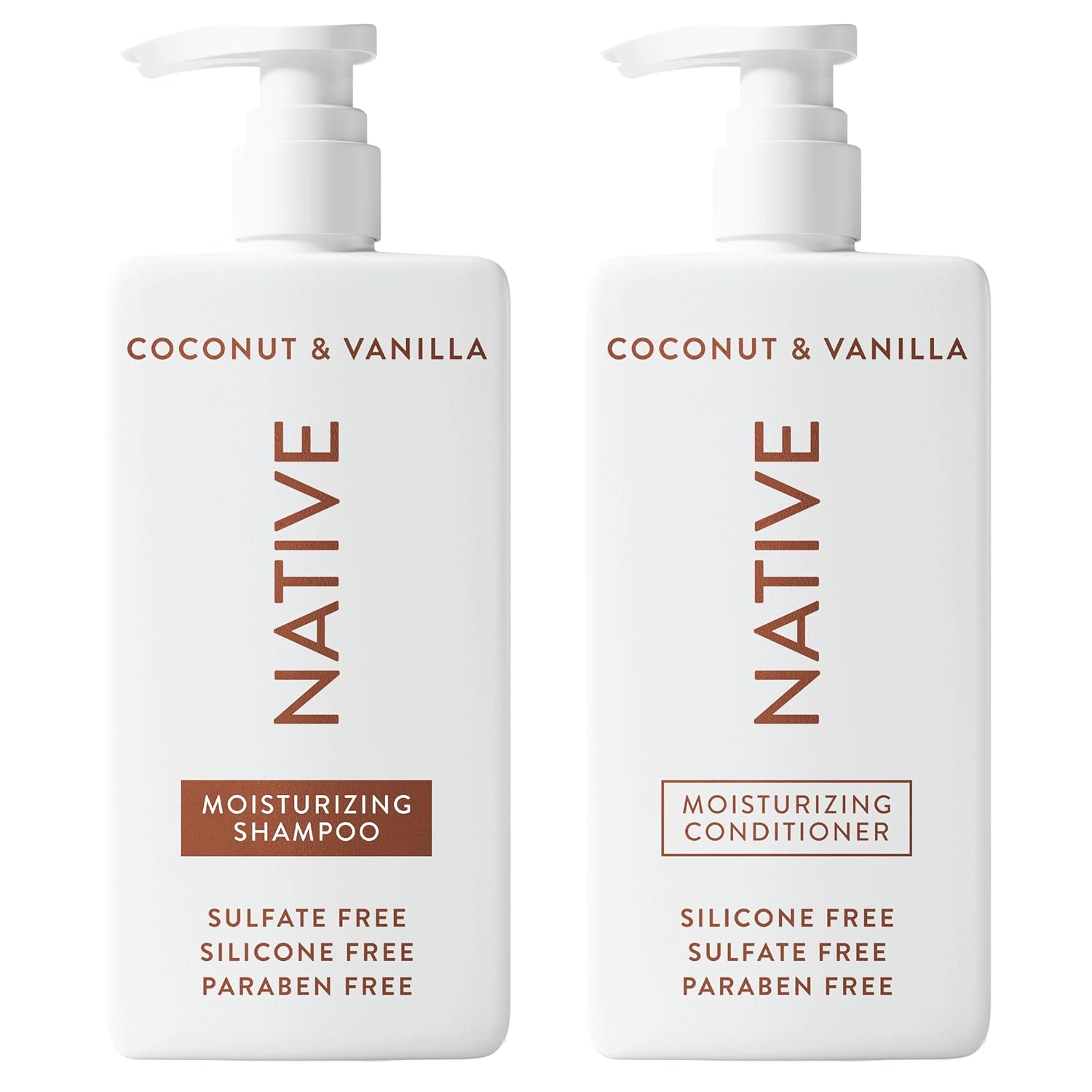Coconut & Vanilla Shampoo and Conditioner Contain Naturally Derived Ingredients | All Hair Types, Color & Treated