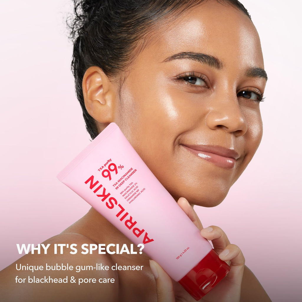 TXA Niacinamide 99 Pore Care Pink Bubble Gum Deep Cleanser | 99% High-Purity TXA+Niacinamide | All-in-One Cleanser: