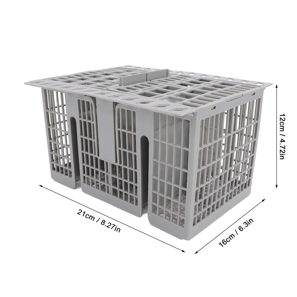 SIXRUN Dishwasher Silverware Basket, 8 Compartments, ABS Material, Compatible with Most Dishwashers, Easy to Install, 21 x 16 x 12cm