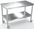 Stainless Steel Work Table with Wheels 24 x 48 Inches