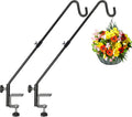 31 Inch Heavy Duty Deck Hook, Non-Slip Clamp, 360 Degree Swivel, Black for Bird Feeders, Planters, Suet Baskets