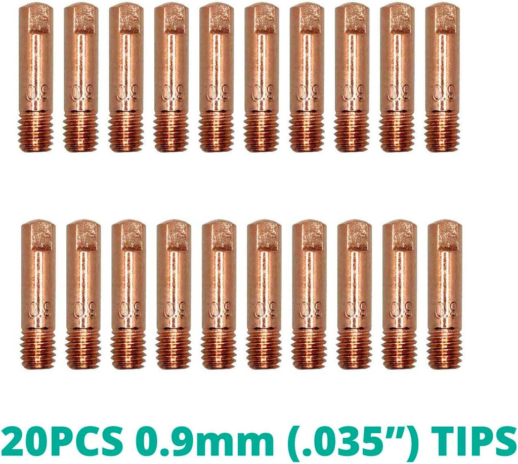 20-Pack MIG Welding Contact Tips 0.035" (0.9mm)