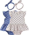 Baby Girls Romper Summer Ruffled Sleeve Bodysuit Dresses Infant Girl Clothes