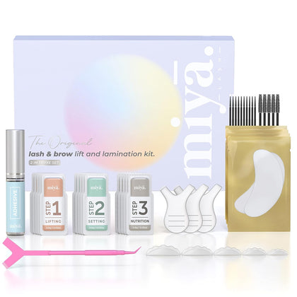 2 in 1 Lash Lift & Brow Lamination Kit | Instant Fuller Eyebrows, Eyelashes | Salon Result lasts 8 weeks |