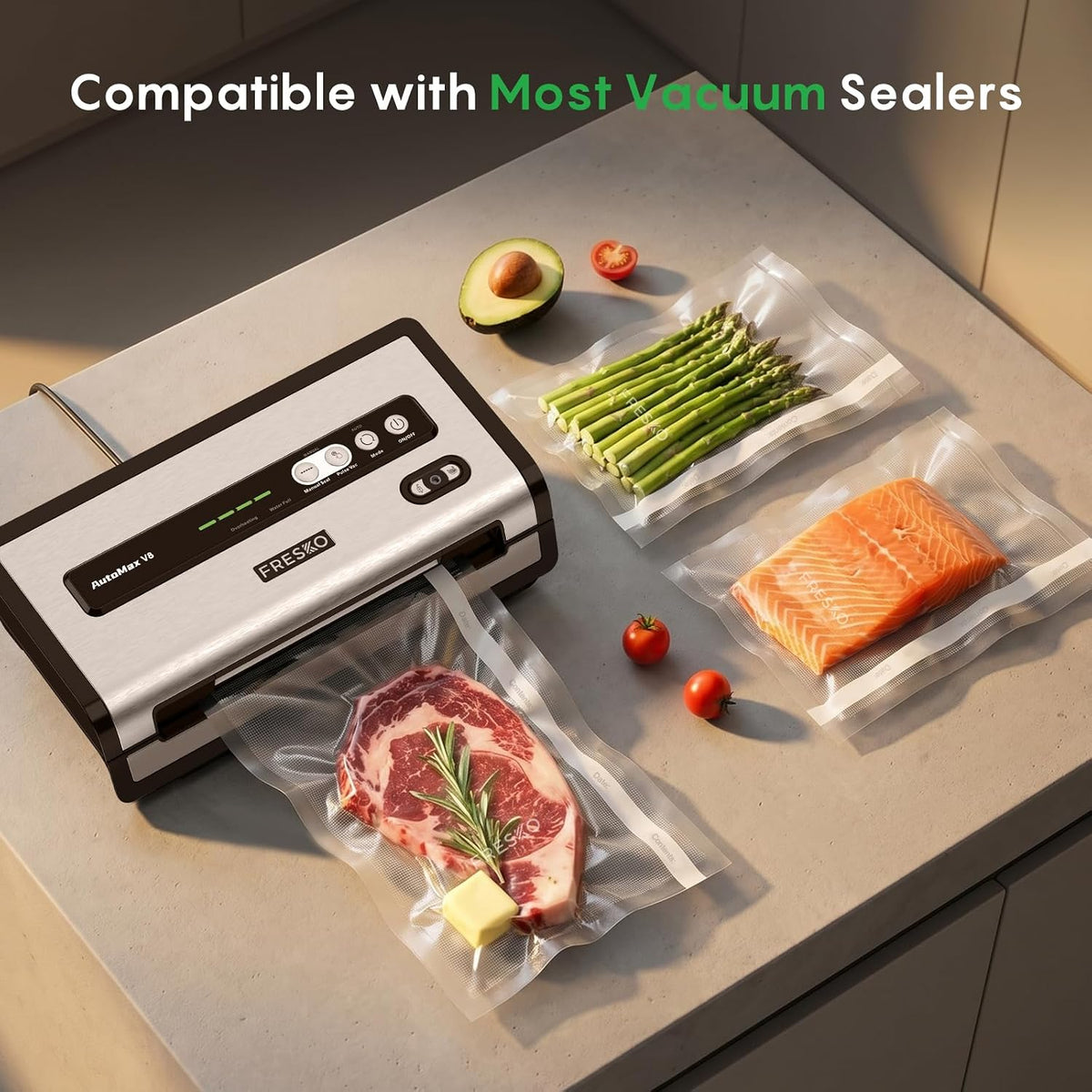 Vacuum Sealer Bags Rolls 2 Packs 11" x 20'