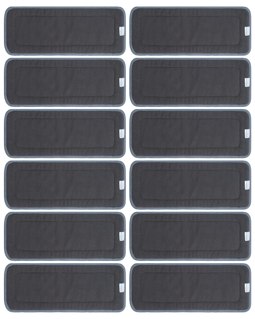 Baby 5-Layer Charcoal Rayon from Bamboo Reusable Liners for Cloth Diapers Nappies,Pack of 12 Inserts,12ZTN