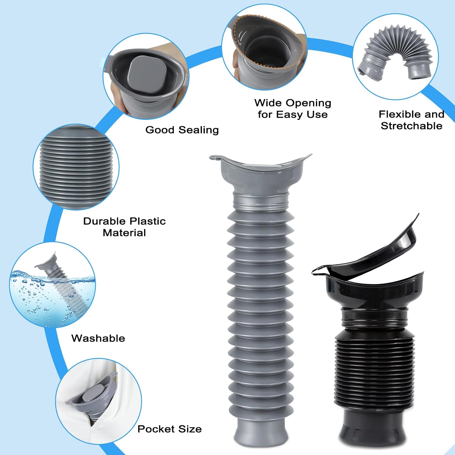 Pee Bottles for Men,Portable Urinal for Men,Collapsible Urine Bottle 750ML | Car Urinals for Men and Women,Emergency