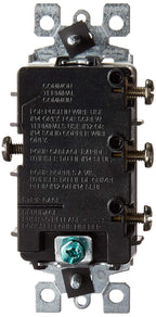 Leviton 15 Amp, 120 Volt, Decora Single-Pole, AC Combination Switch, Commercial Grade, Non-Grounded, 1755-W, White
