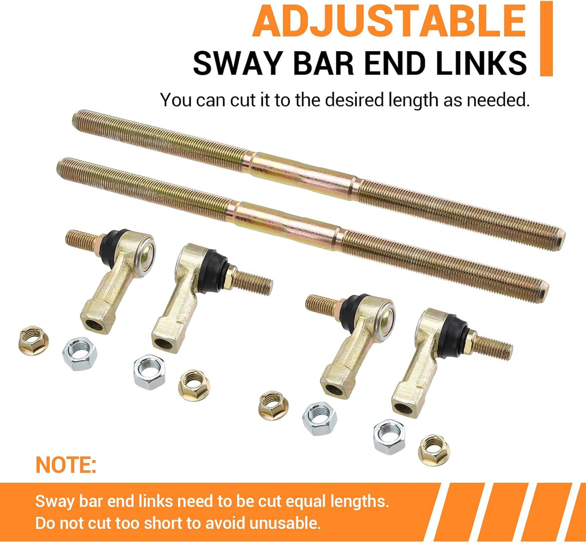 Adjustable Sway Bar End Link 4-6" Lift Compatible with Jeep Wrangler JK