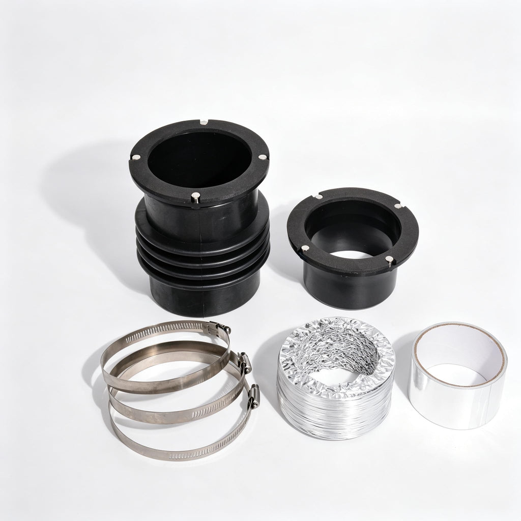 Round to Oval Adapter Magnetic Connect for Recessed Dryer Vent Box