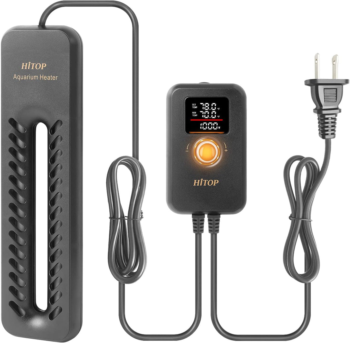 1000W Digital Aquarium Heater: Titanium Fish Tank Heater with Temperature Control Device, Submersible Heater for