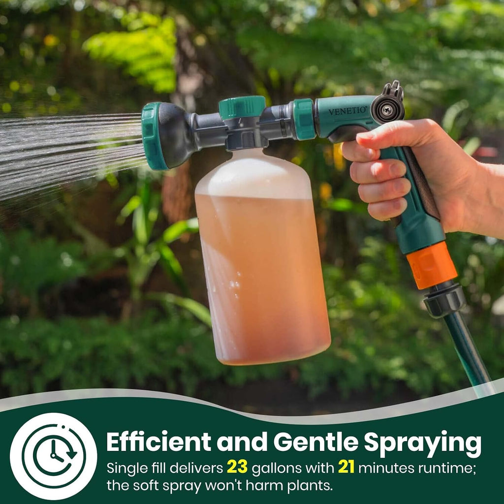 8-Dial Hose-End Sprayer Pro with Quick Connector for Liquid Fertilizer | Lawn and Garden Nozzle Spreader for Uniform