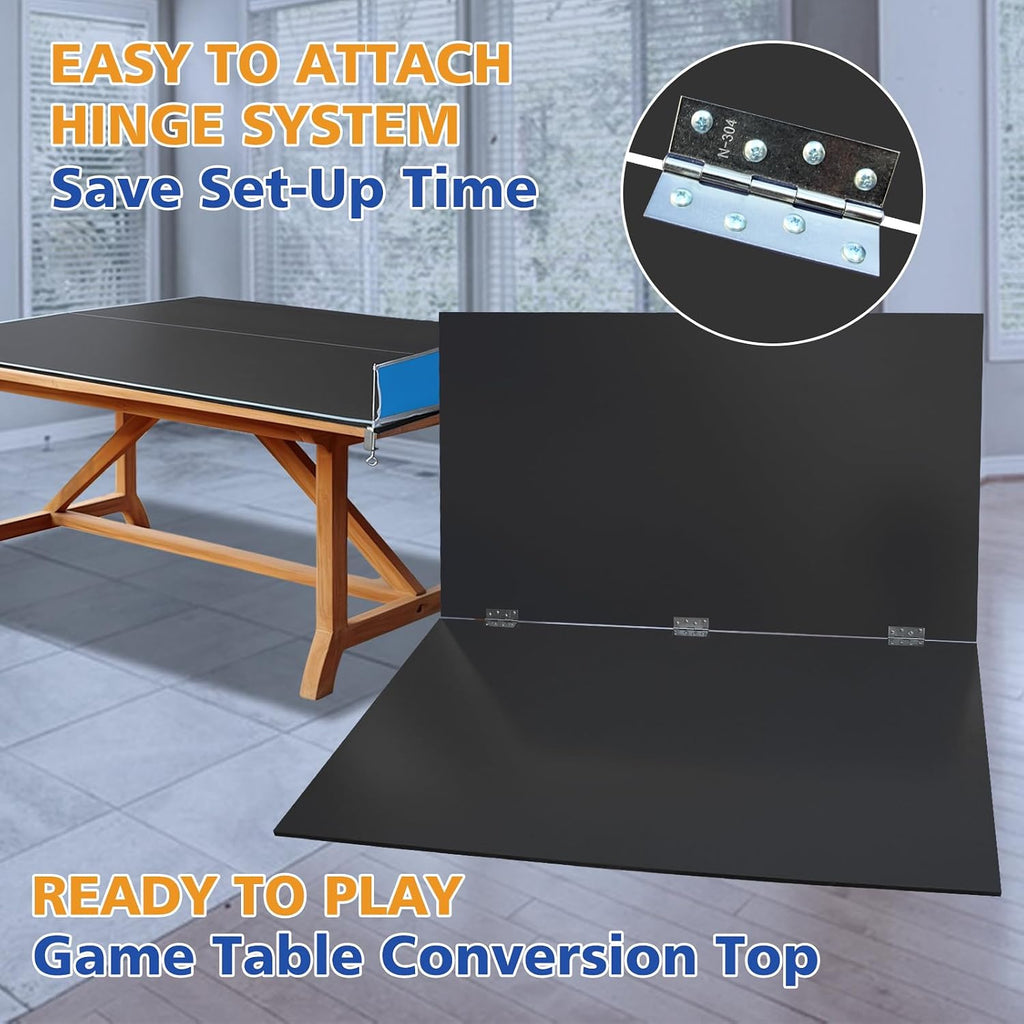Ping Pong Table Top for Billiard Table, 9FT Foldable Table Tennis Table Topper for Pool Table, Indoor Outdoor Table