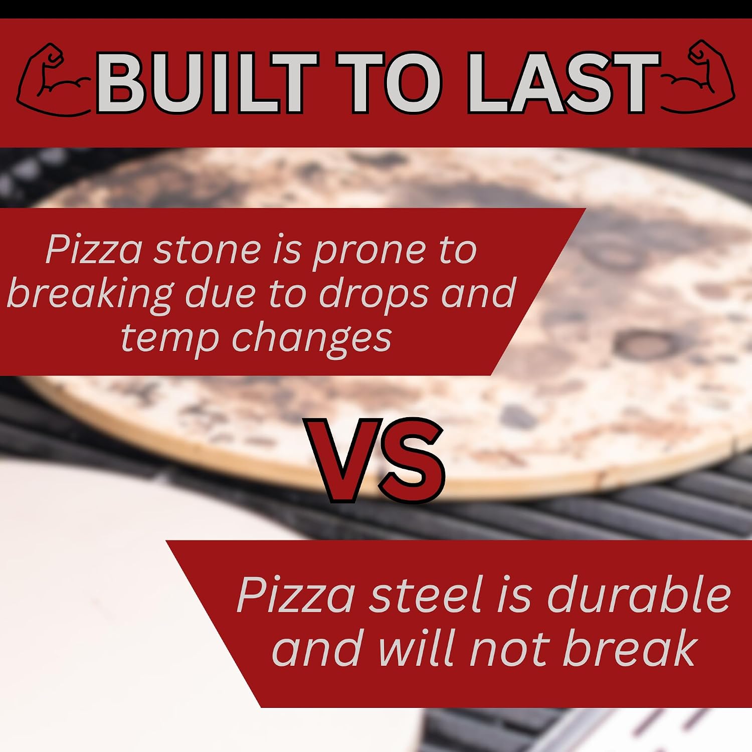 16" x 16" Pizza Steel - 1/4" Steel, 17.6 lbs