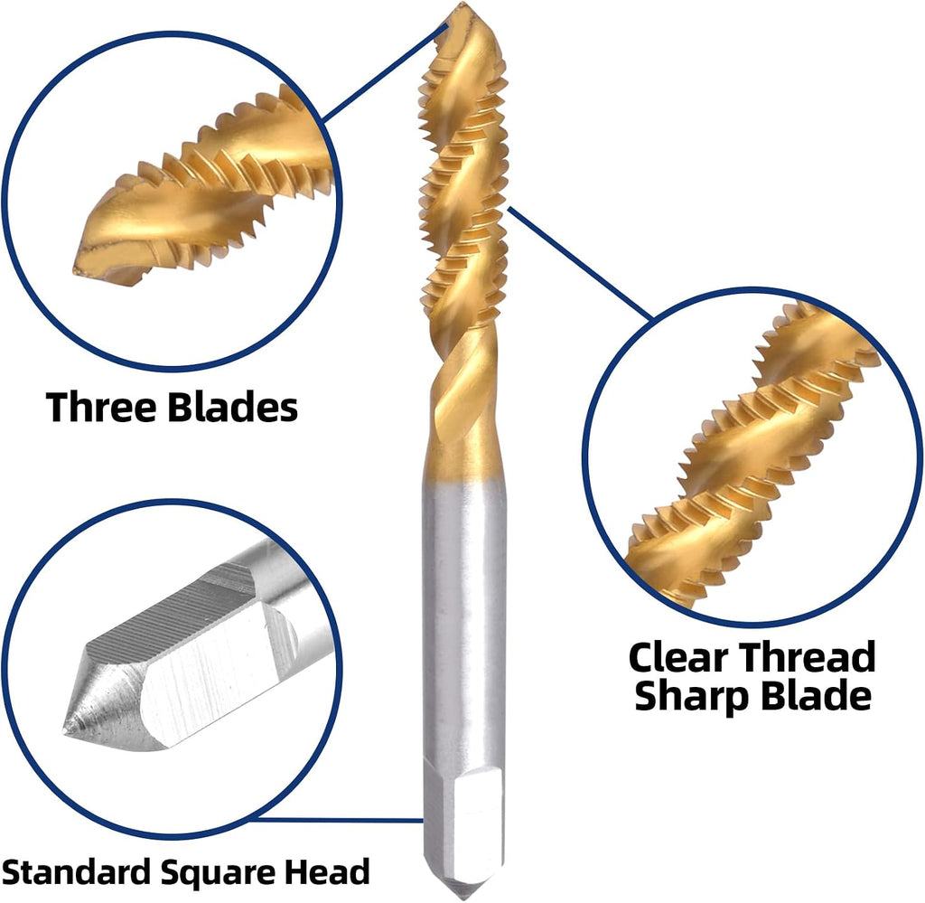 Burkit M3.5 X 0.6 Titanium Coating Spiral Flute Tap