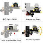 Laser Level Pole with Multi-function Fine-tuning Pan-Tilt Head，13.12Ft./4M With 5/8&1/4 interface screws (6.25