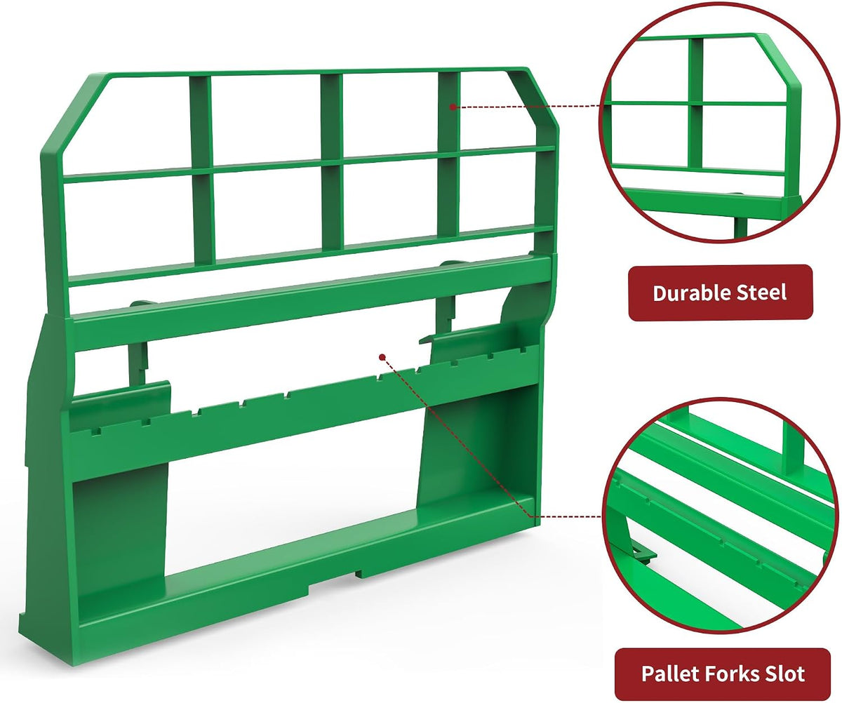 4000lbs Universal Skid Steer Pallet Fork Attachment, 46" Pallet Fork Frame with 48" Fork Blades, Quick Attach Pallet