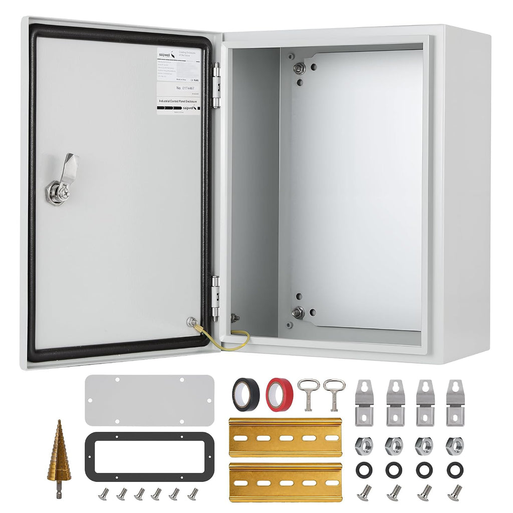 16x12x8 NEMA 4X Electrical Enclosure Metal Outdoor Enclosure Box