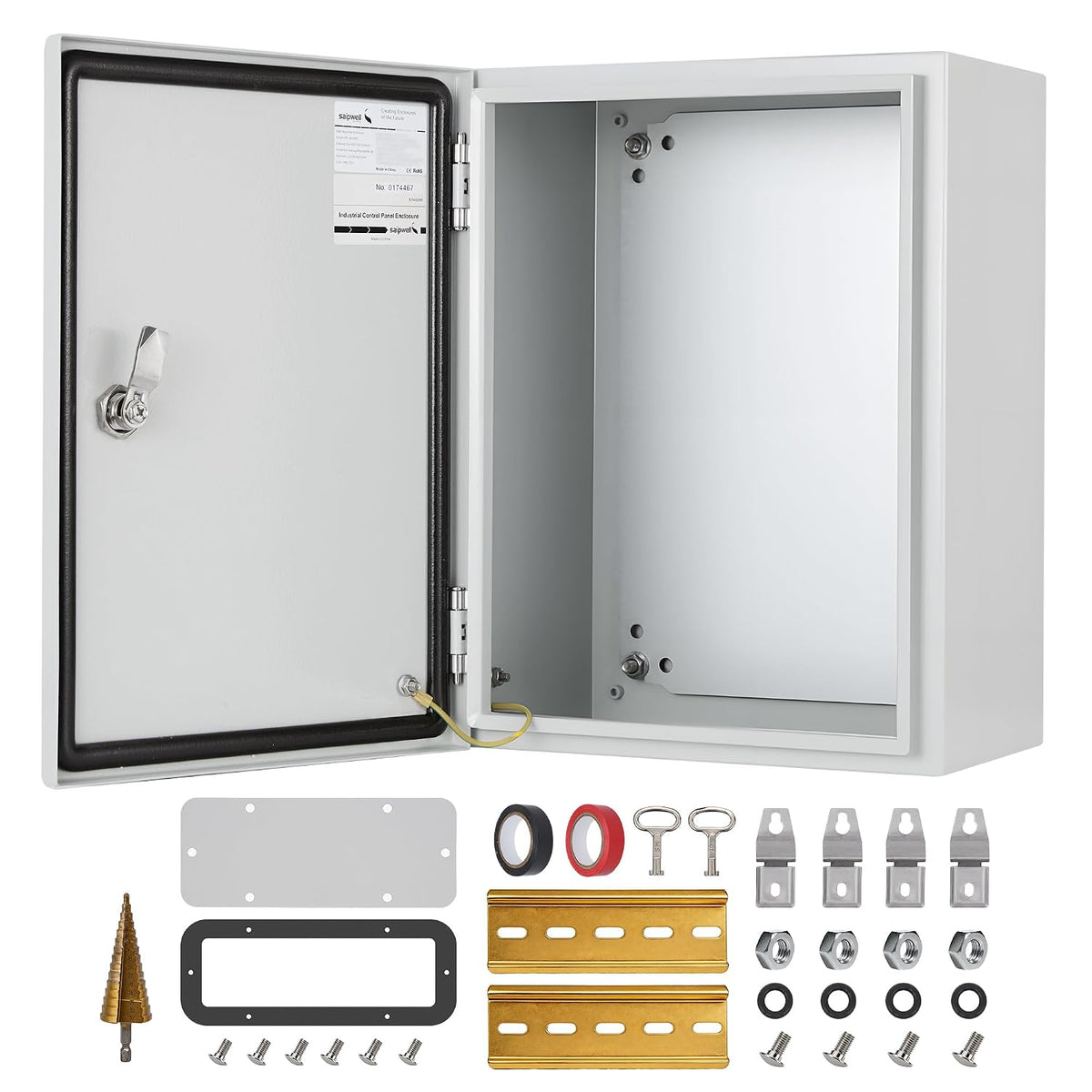 16x12x8 NEMA 4X Electrical Enclosure Metal Outdoor Enclosure Box