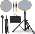 Drum Practice Pad Snare Drum Stand Set 12 In | With Double Sided Silent Drum Pad, Drum sticks,Carrying Bag Adjustable