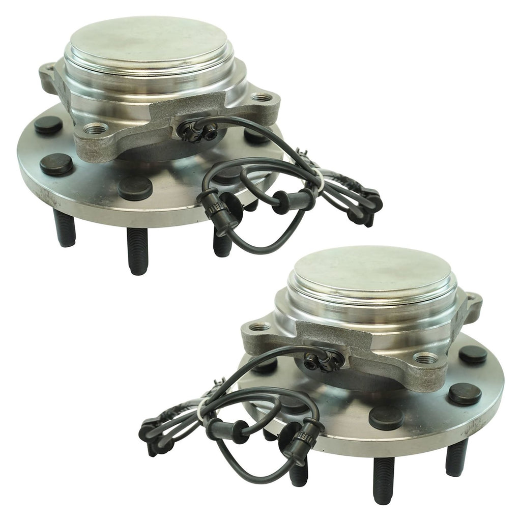 TRQ 2 Piece Front Wheel Bearing & Hub Assembly Set