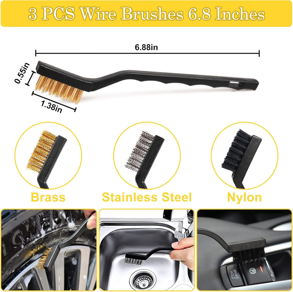 27Pcs Car Detailing Kit, Car Detailing Brush Set, Auto Detailing Drill Brush Set, Car Detailing Brushes, Car Wash