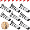 8 Set Outdoor Gopher Traps Bulk - Reusable Galvanized Gopher Trap with Red Stick Flags Weather Resistant Mole Vole