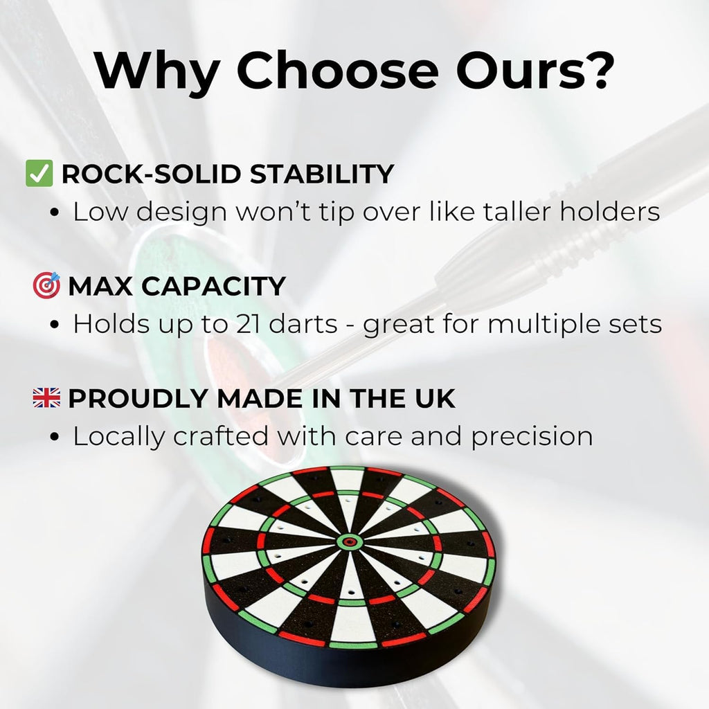 Dart Holder Stand | Dart Storage Stand for 21 Darts | Display for Game Room, Bar, Man Cave | Gift for Dad Brother