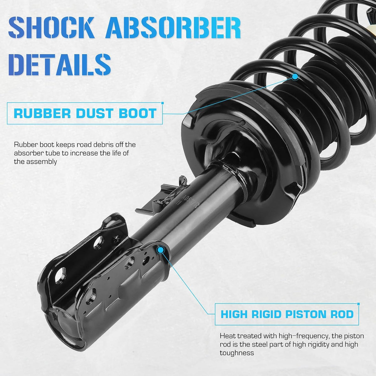 4PCS Front & Rear Strut Shock Assembly w/Coil Spring for Equinox 07-17, Chevy Captiva Sport 12-13, GMC Terrain 10-17, Pontiac Torrent/Suzuki XL-7 Vue 07-09, 172526 911258 - [ Exc. 19" Wheels ]