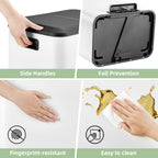 Dual Trash Can Stainless Steel Kitchen Recycling Bin Foot Pedal