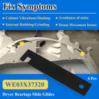 Zeiboat 4Pcs WE03X37320 Dryer Drum Bearing Slide