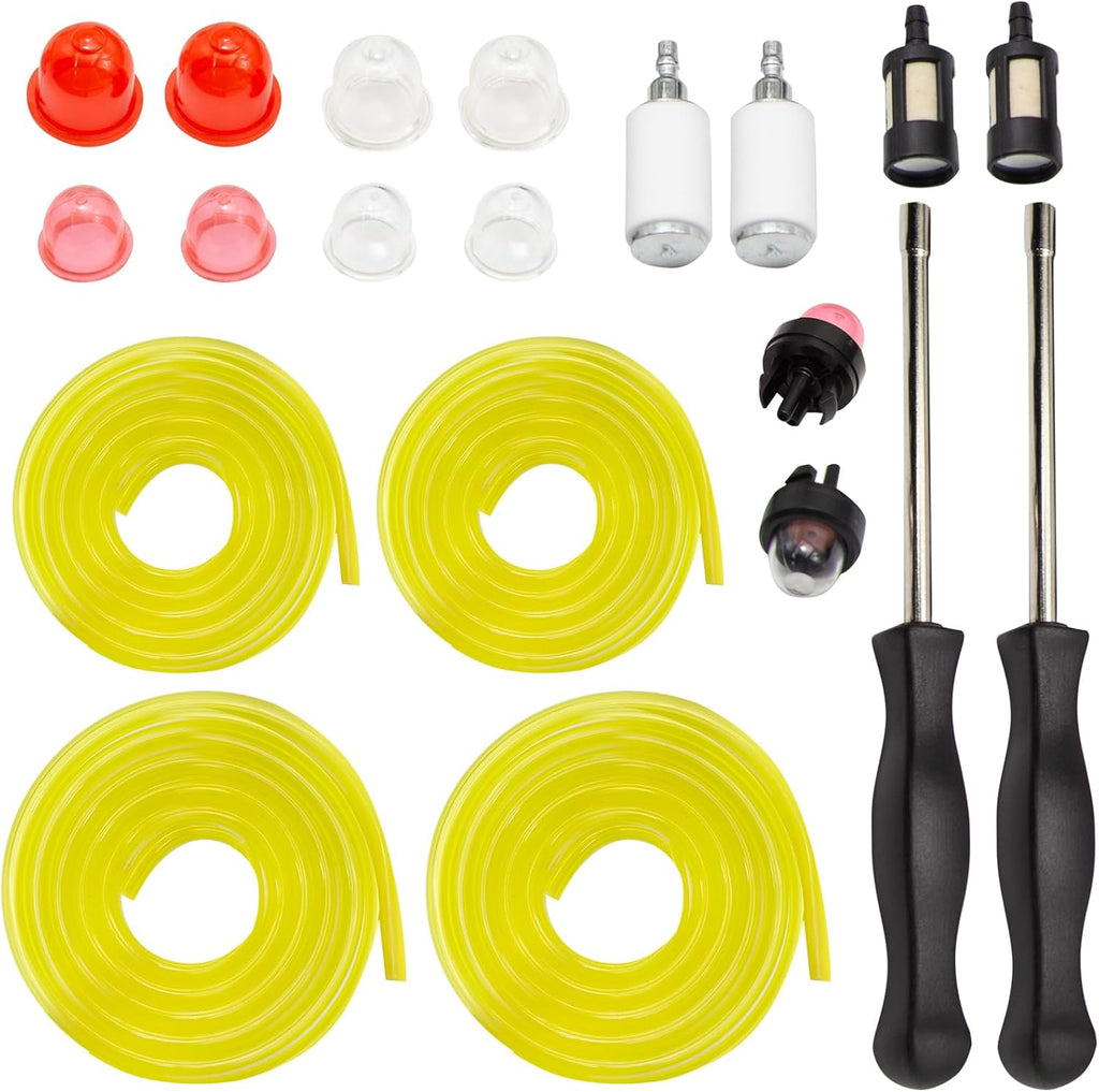 4 Size 4 Feet Long Small Engine Fuel Line Kit, 188-12 530058709 Primer Bulb, ZF-1 Fuel Filter, Adjustment Tool