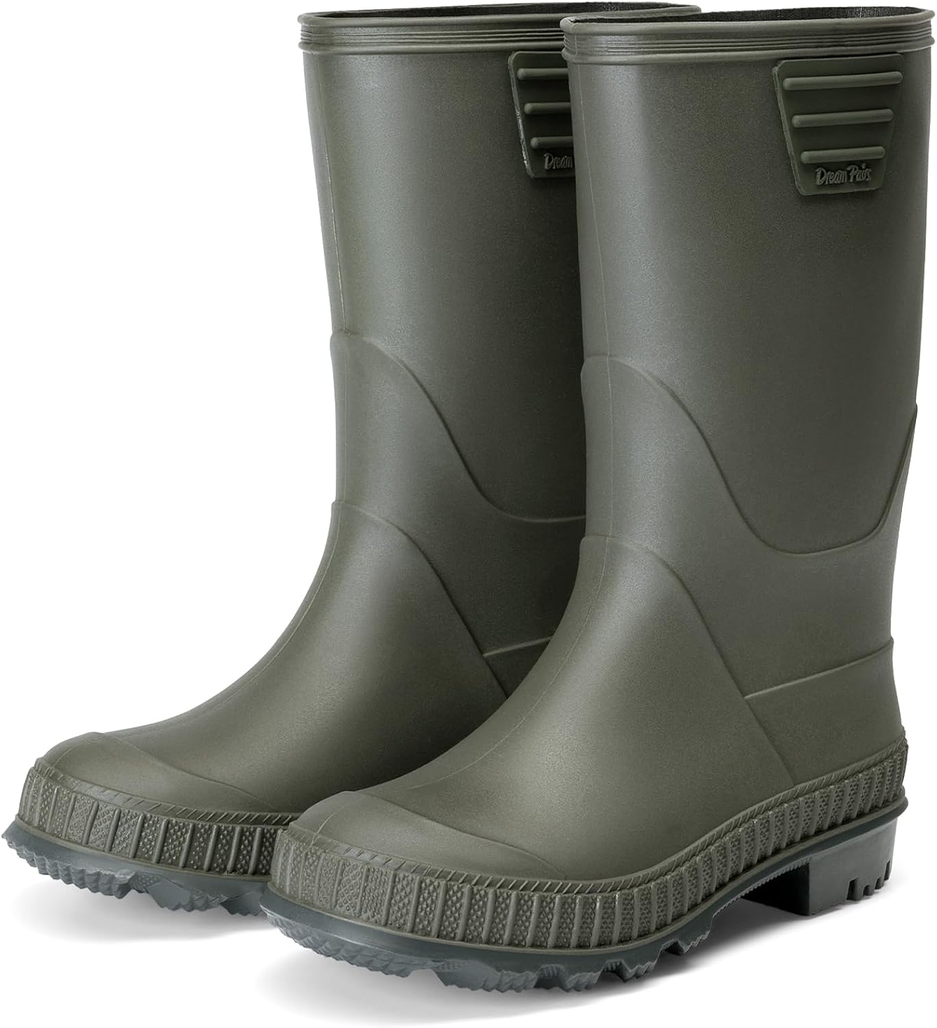 Kids Waterproof Outdoor Rain Boots | Lightweight,Non-Slip Outsole,Easy-On,Unisex Boys Girls,Outdoor Puddle Rainy Day