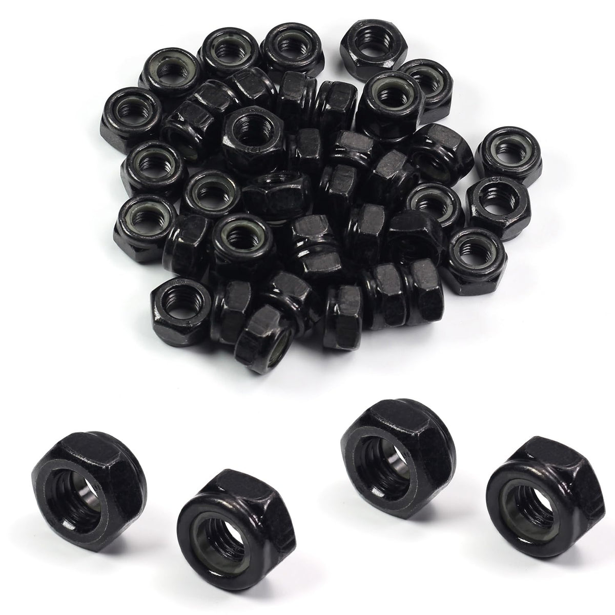 M8 Lock Nut Nylon Inserted Locknuts for Patio Furniture M8 Bolts