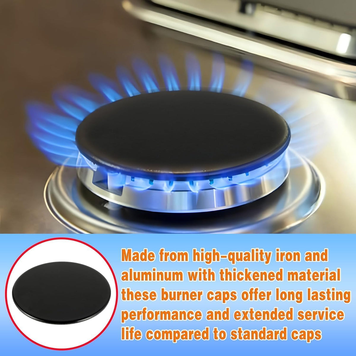 WB29K10024 Range Large Surface Burner Cap Replacement Part