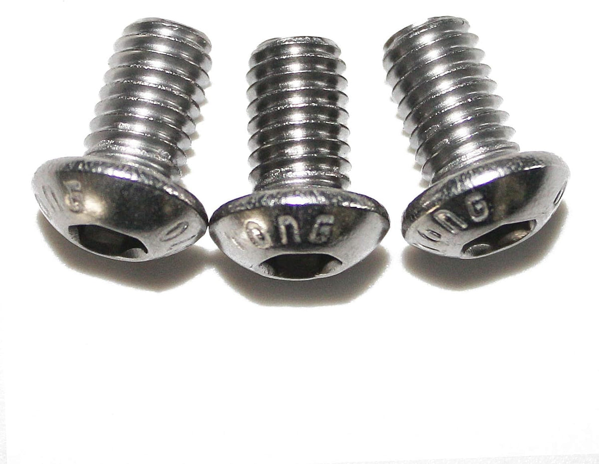 Fullerkreg M4-0.70 x 6mm Button Head Socket Cap Bolts, 100 Pcs