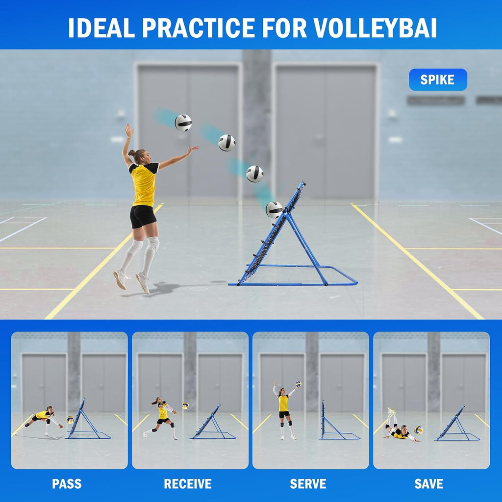 Soccer Baseball Rebounder Soccer Goal Net, Volleyball Rebound Pitchback Net | Quick Switch Angle Soccer Softball