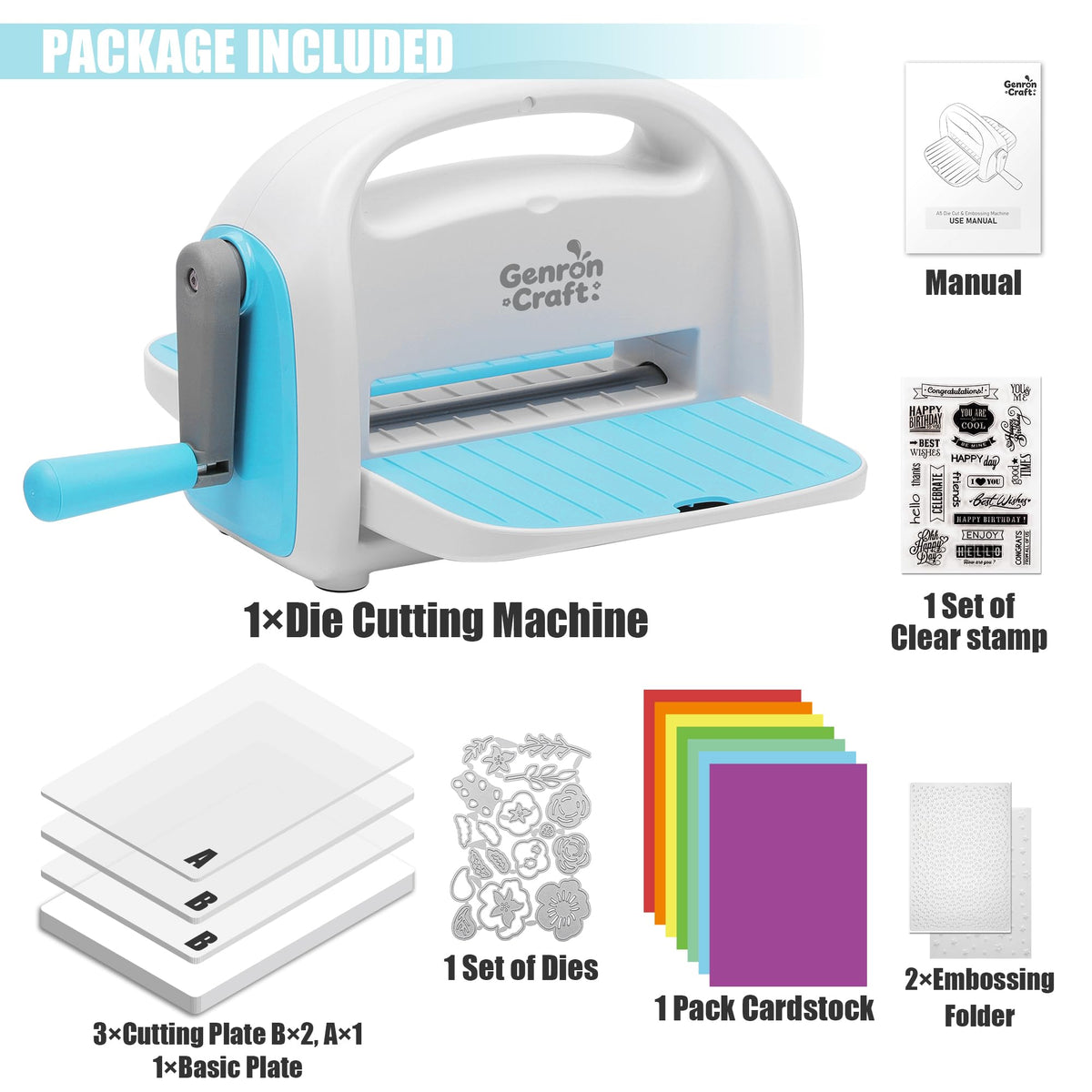 Manual Die Cutting Machine for Card Making, 6in Opening