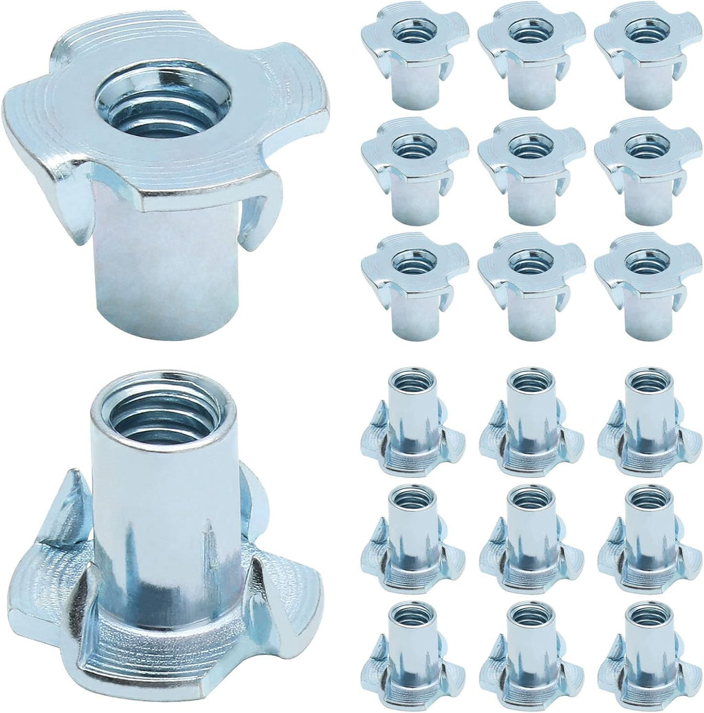 1/4"-20 T-Nuts, 1/4"-20 x 9/16", 50 Pack