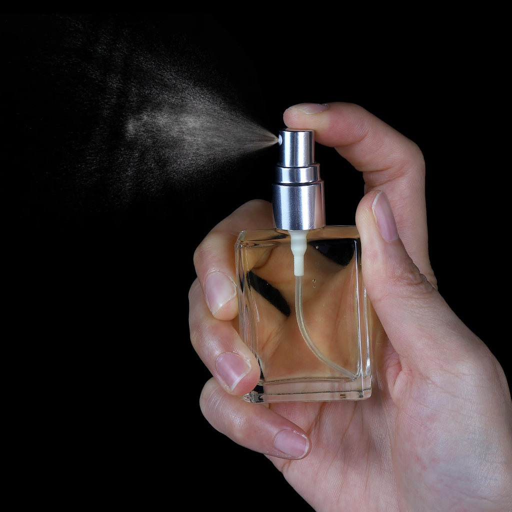 18 Pack Clear Glass Fine Mist Atomizer Spray Bottles, 15ml Refillable Mini Perfume Bottle, Empty Glass Perfume